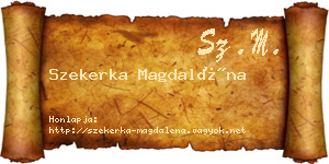 Szekerka Magdaléna névjegykártya